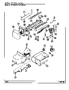 Ice Maker & Bin Diagram and Parts List for RC244RDA DS83B Magic Chef Refrigerator