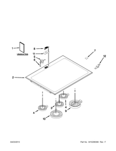 Cooktop Parts Diagram and Parts List for JES8860CCW00  Jenn-Air Range
