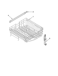 Upper Rack And Track Parts Diagram and Parts List for MDB6769AWQ2  Maytag Dishwasher