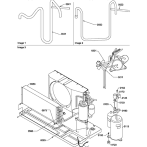 Compressor/Tubing Diagram and Parts List for PTH123A35AA P1202240R Amana Air Conditioner