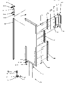 Refrigerator Door Hinge And Trim Parts Diagram and Parts List for SXD22Q2L-P1181308WL  Amana Refrigerator