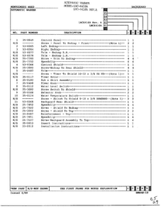 Backguard Page 2 Diagram and Parts List for 6416A REV A Norge Washer