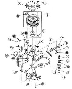 Motor Assy Diagram and Parts List for SWT220WA  Speed Queen Washer