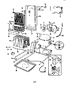 Unit Compartment & System Diagram and Parts List for CRC24EA-3AI-5M75A  Magic Chef Refrigerator