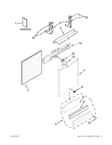 Part Location Diagram of WPW10419110 Whirlpool Panel