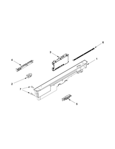 Control Panel And Latch Parts Diagram and Parts List for MDB6769PAB2  Maytag Dishwasher