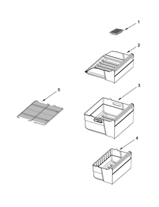 Freezer Shelf Parts Diagram and Parts List for MBZ1153BES00  Maytag Refrigerator