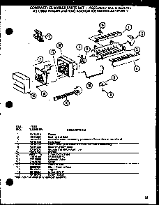 Compact Ice Maker Diagram and Parts List for SZ22ML-P1120608WL  Amana Refrigerator