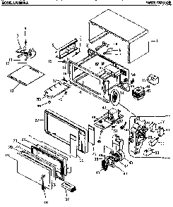 Microwave Parts Diagram and Parts List for 1131A  Amana Microwave