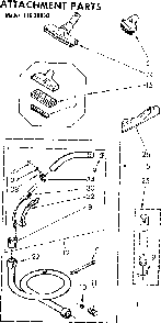 Attachment Parts Diagram and Parts List for 11629950  Kenmore Canister Vacuum