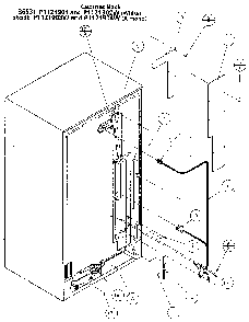 Cabinet Back Diagram and Parts List for 36531-P1121902W  Amana Refrigerator