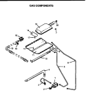 GAS COMPONENTS Diagram and Parts List for RSF320OUW P1141271N Amana Range