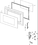 DOOR Diagram and Parts List for CE76T P1178806M Amana Microwave