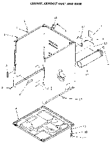 Cabinet And Base Diagram and Parts List for NE4813L43738  Speed Queen Dryer