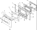 OVEN DOOR Diagram and Parts List for ARG7600WW P1143325NWW Amana Range