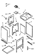 CABINET Diagram and Parts List for CARR630WW P1143437NWW Amana Range
