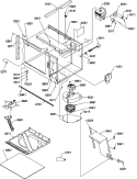 CABINET Diagram and Parts List for RFS11MPLWT P1300302M Amana Microwave