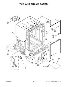 Part Location Diagram of W11681945 Whirlpool MAGNET-DOR