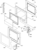 DOOR Diagram and Parts List for RFS11MPLWT P1300302M Amana Microwave