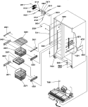 FZ SHELVES AND LIGHT Diagram and Parts List for SRDE327S3E P1307106W E Amana Refrigerator