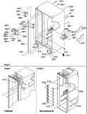CABINET PARTS Diagram and Parts List for SRDE327S3E P1307106W E Amana Refrigerator