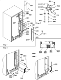 CABINET BACK Diagram and Parts List for SRDE327S3E P1307106W E Amana Refrigerator