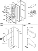 REF DOOR & ACCESSORIES Diagram and Parts List for SXD322L P1305703W L Amana Refrigerator