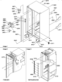 CABINET PARTS Diagram and Parts List for SXD322L P1305703W L Amana Refrigerator