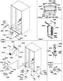 DRAIN SYSTEMS, ROLLERS, & EVAP ASSY Diagram and Parts List for SXD322L P1305703W L Amana Refrigerator