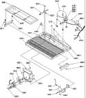 MACHINE COMPARTMENT Diagram and Parts List for SXD322L P1305703W L Amana Refrigerator