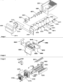 ICE BUCKT AUGER / MAKER ASSY / & MAKER PRTS Diagram and Parts List for SXD322L P1305703W L Amana Refrigerator