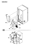 CABINET BACK Diagram and Parts List for TH25TW P1303001W W Amana Refrigerator