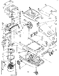 Base Assembly Diagram and Parts List for 1162043081  Kenmore Canister Vacuum