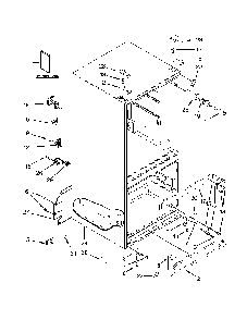 Cabinet Parts Diagram and Parts List for 59673003511  Kenmore Refrigerator
