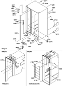 CABINET PARTS Diagram and Parts List for SXD22S2W P1303512W W Amana Refrigerator