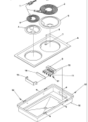 ACR100 (ELECTRIC COIL, 6`` / 8``) Diagram and Parts List for ACR110W P1133385N W Amana Cooktop