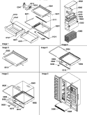 DELI, SHELVES, CRISPER ASSEMBLIES & ACS Diagram and Parts List for SS25TL P1194004W L Amana Refrigerator
