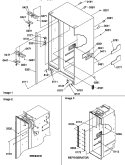 CABINET PARTS Diagram and Parts List for SS25TL P1194004W L Amana Refrigerator
