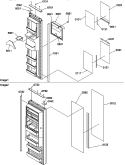 REF / FZ DOOR TRIM AND PANELS Diagram and Parts List for SBDE20TPE P1190904W E Amana Refrigerator