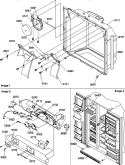 ICE - WATER CAV / ELEC BRKT ASSY / TOE GRILLE Diagram and Parts List for SBDE20TPE P1190904W E Amana Refrigerator