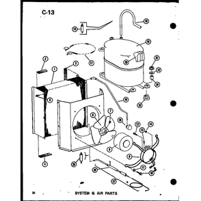 System & Air Parts 3 Diagram and Parts List for EPCG6017-3B P67470-8C Amana Air Conditioner