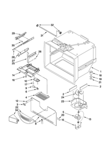 Freezer Liner Parts Diagram and Parts List for AFD2535DEQ5  Amana Refrigerator
