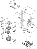 FZ SHELVES AND LIGHT Diagram and Parts List for SBDE20TPE P1190904W E Amana Refrigerator