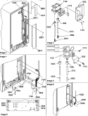 CABINET BACK Diagram and Parts List for SBDE20TPE P1190904W E Amana Refrigerator