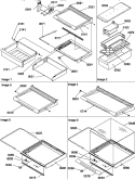 SHELVES, DELI, AND CRISPER ASSEMBLIES Diagram and Parts List for SBI20S2W P1190710W W Amana Refrigerator