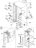 CABINET PARTS Diagram and Parts List for SBI20S2W P1190710W W Amana Refrigerator