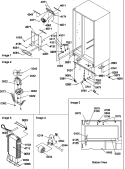 DRAIN SYSTEM, ROLLERS, AND EVAP ASSY Diagram and Parts List for SX22SW P1190210W W Amana Refrigerator