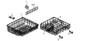 RACK ASSY Diagram and Parts List for ADU6000CB P1199004W Amana Dishwasher