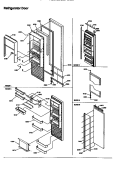 REF DOOR Diagram and Parts List for SBD20S4L P1190004W L Amana Refrigerator
