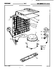Unit Compartment & System Diagram and Parts List for RC10H E7S01 Maytag Refrigerator